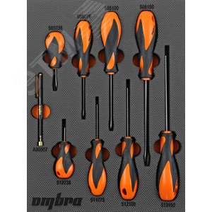 Изображение товара Набор отверток стержневых Basic в EVA ложементе 280х375 мм, 9 предметов (шт)