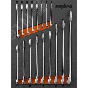 Изображение товара Набор ключей комбинированных в EVA ложементе 280х375 мм, 17 предметов (шт)