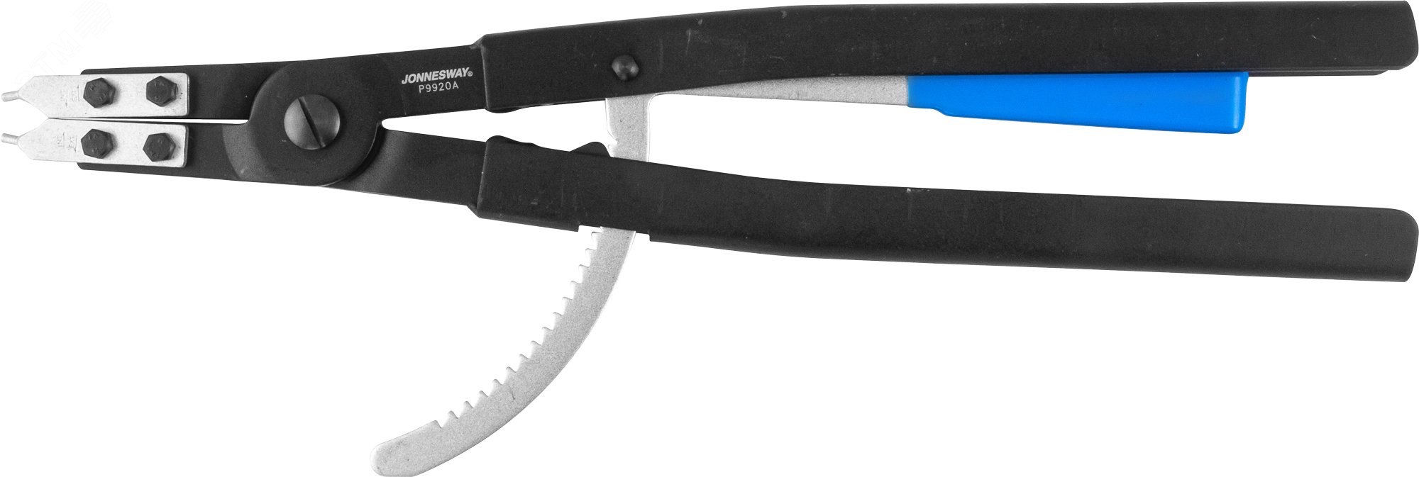 Изображение товара Щипцы прямые с фиксатором для стопорных колец, сжим, 165-300 мм, 4.5-5.5 мм, 500 мм (шт)