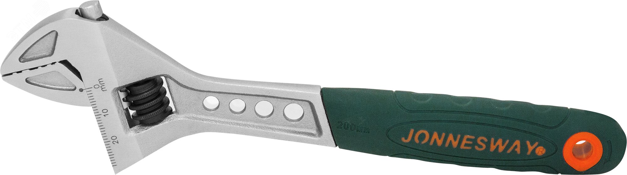 Ключ разводной эргономичный с пластиковой ручкой, 0-24 мм, L-200 мм W27AT8 Jonnesway