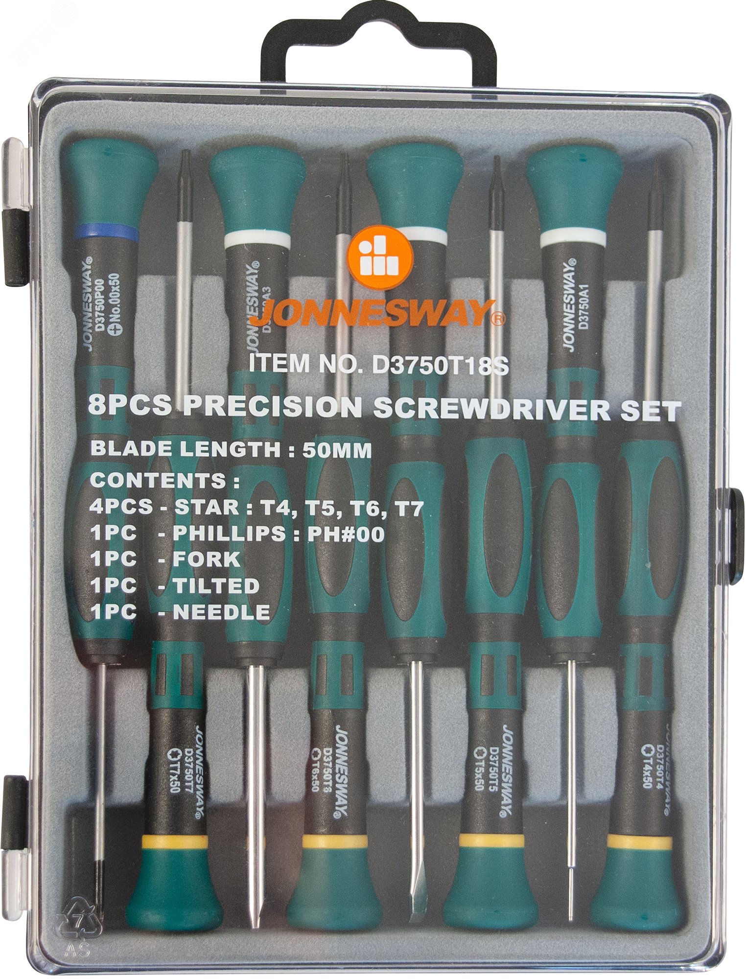 Изображение товара Набор отверток для точной механики TORX®, 50 мм, 8 предметов (шт)