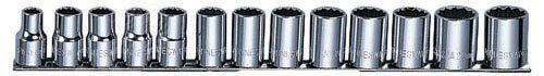 Изображение товара Набор головок торцевых 12-гранных MAXI-DRIVE 1/2''DR на держателе, SAE 3/8--1-1/8'', 13 предметов (шт)
