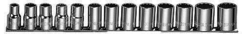 Изображение товара Набор головок торцевых 12-гранных MAXI-DRIVE 1/2''DR на держателе, 10-24 мм, 13 предметов (шт)