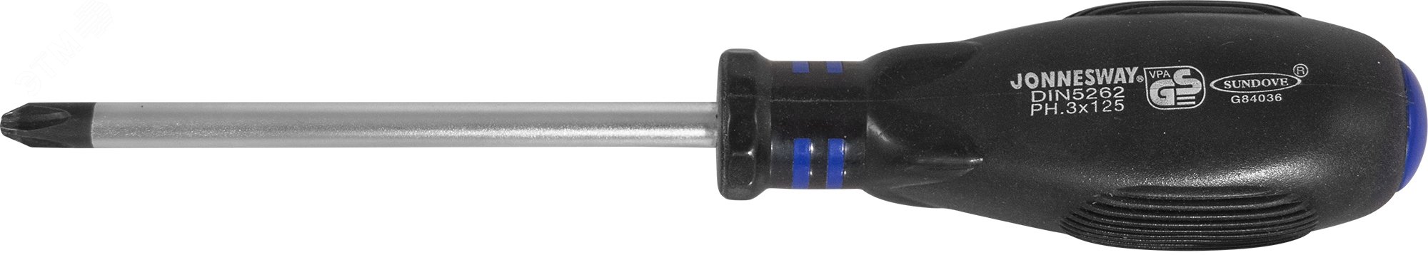 Изображение товара Отвертка стержневая крестовая HERCULES PH3х125 мм надежный инструмент для крепежных работ