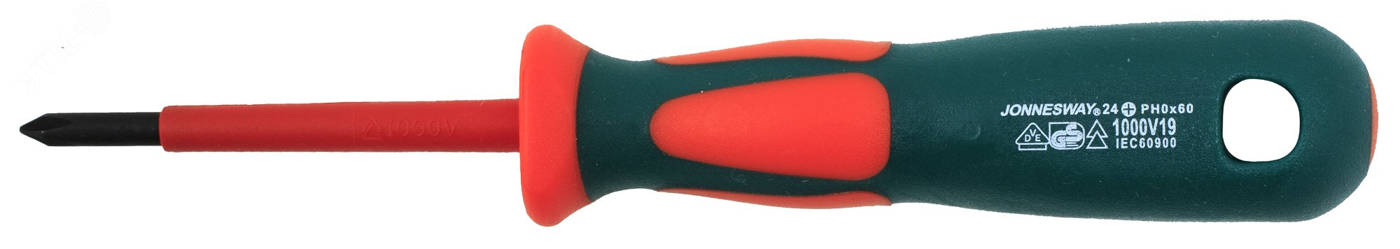 Изображение товара Отвертка крестовая диэлектрическая PH0 60 мм Jonnesway