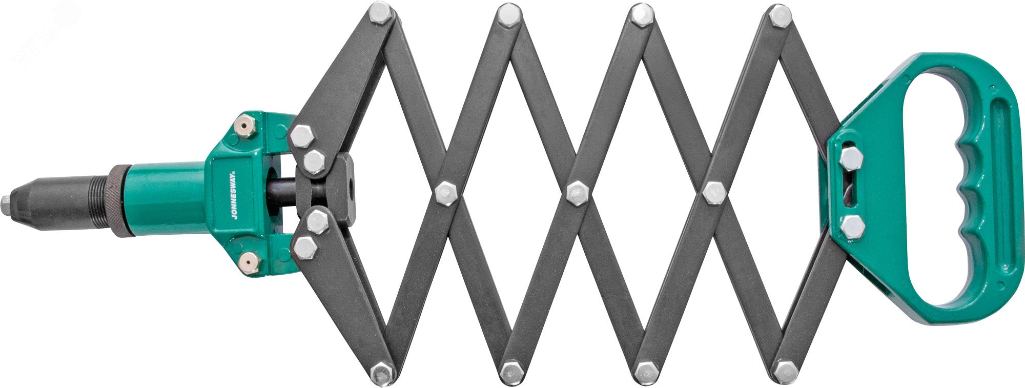 Изображение товара Заклепочник ручной кулисный Jonnesway V1002 для вытяжных заклепок до 4.8 мм