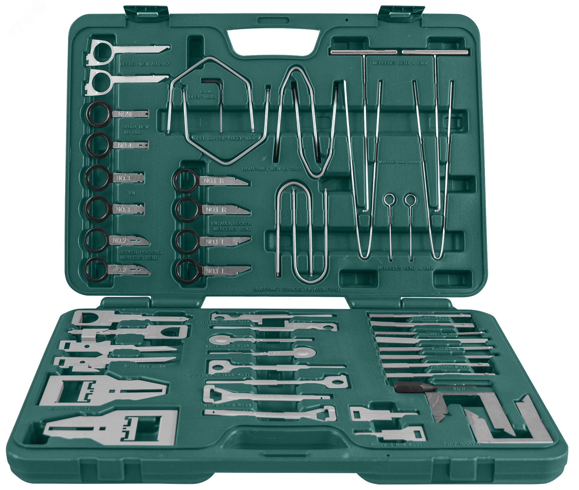 Изображение товара Набор съемников для демонтажа радиоаппаратуры автомобильный профессиональный