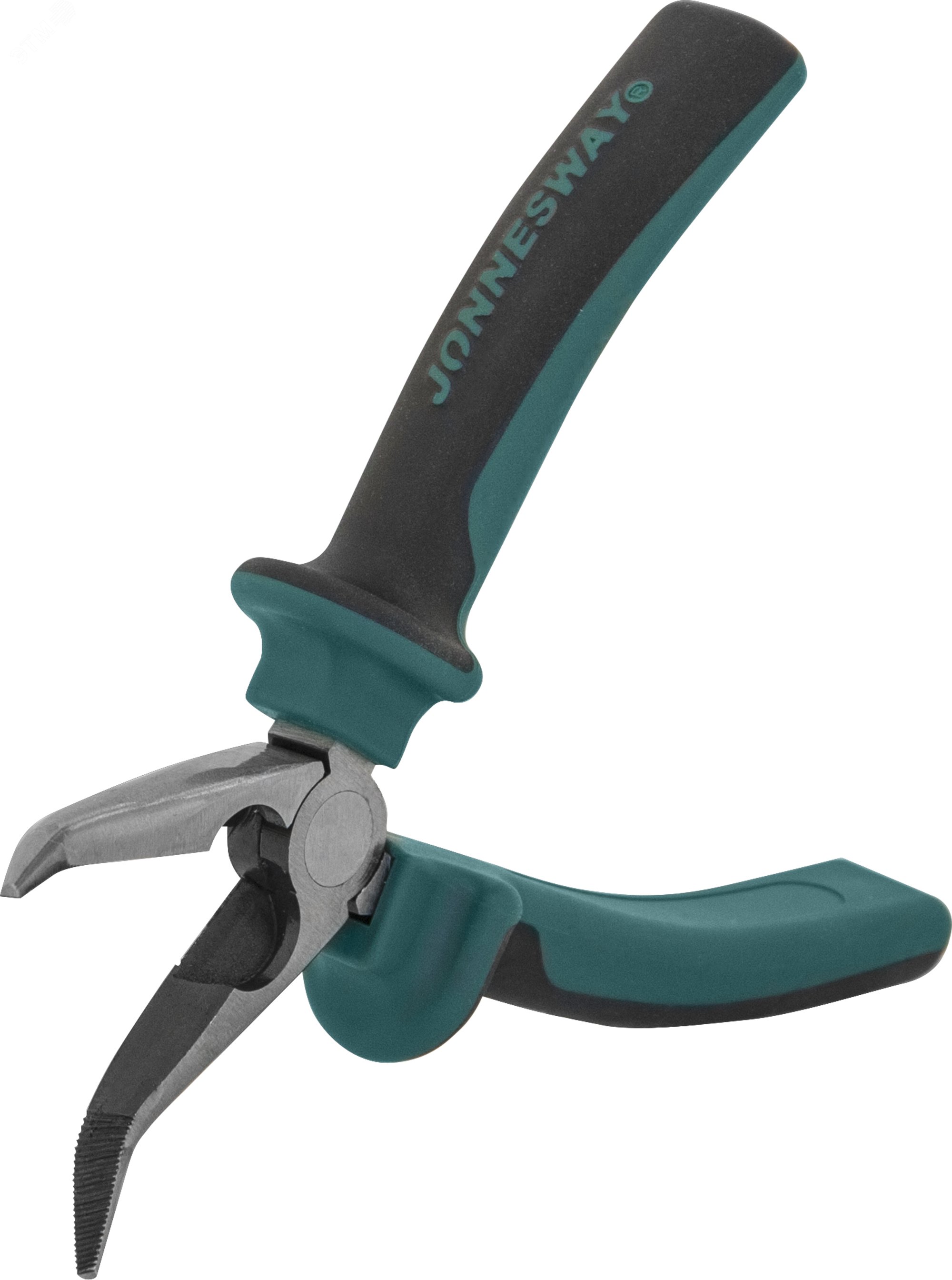 Изображение товара Длинногубцы изогнутые 45 с двухкомпонентными рукоятками, 160 мм (шт)