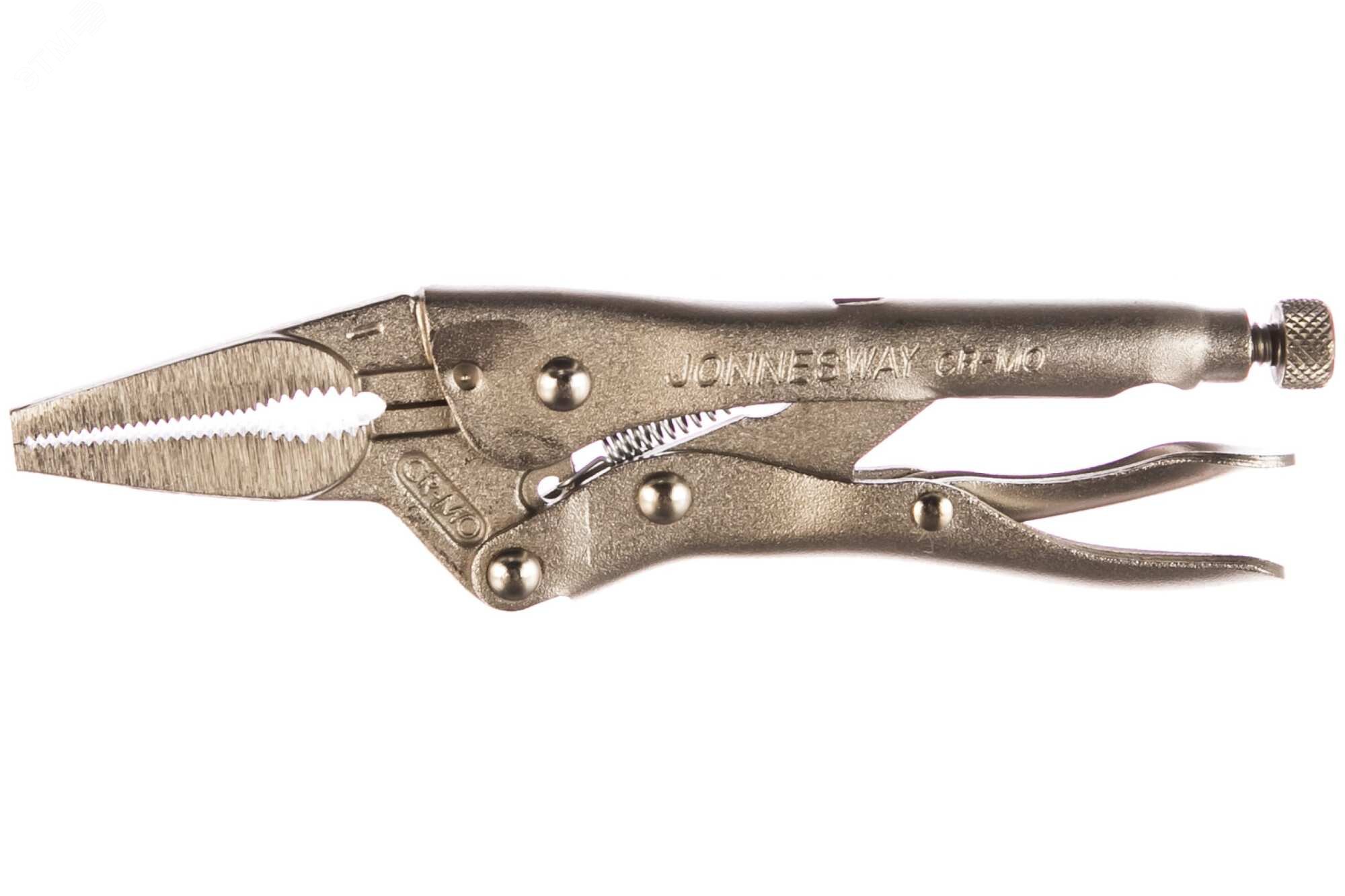 Изображение товара Зажим ручной с фиксацией и удлиненными губками 160 мм, 0-50 мм