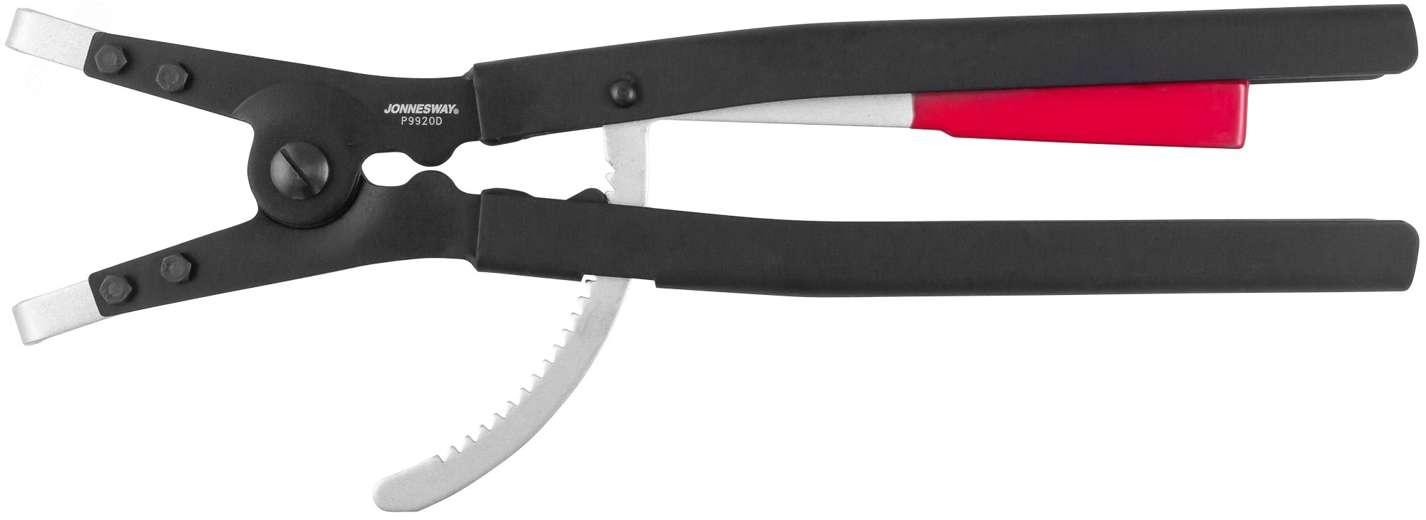 Изображение товара Щипцы загнутые 90 град. с фиксатором для стопорных колец, разжим, 165-300 мм, 4.5-5.5 мм, 500 мм (шт)