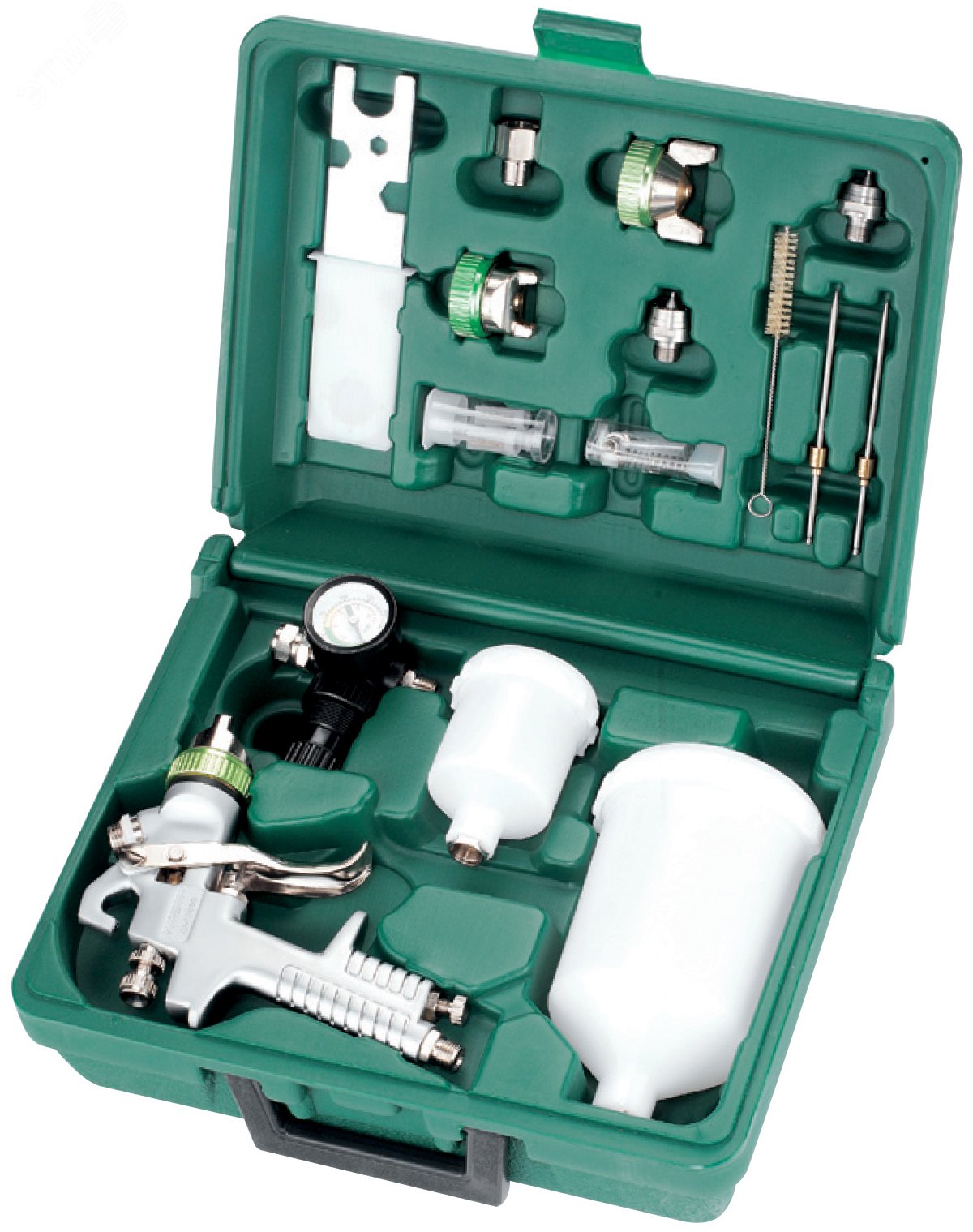 Изображение товара П профессиональный покрасочный пистолет Краскопульт JA-HVLP-1080G набор из 16 предметов