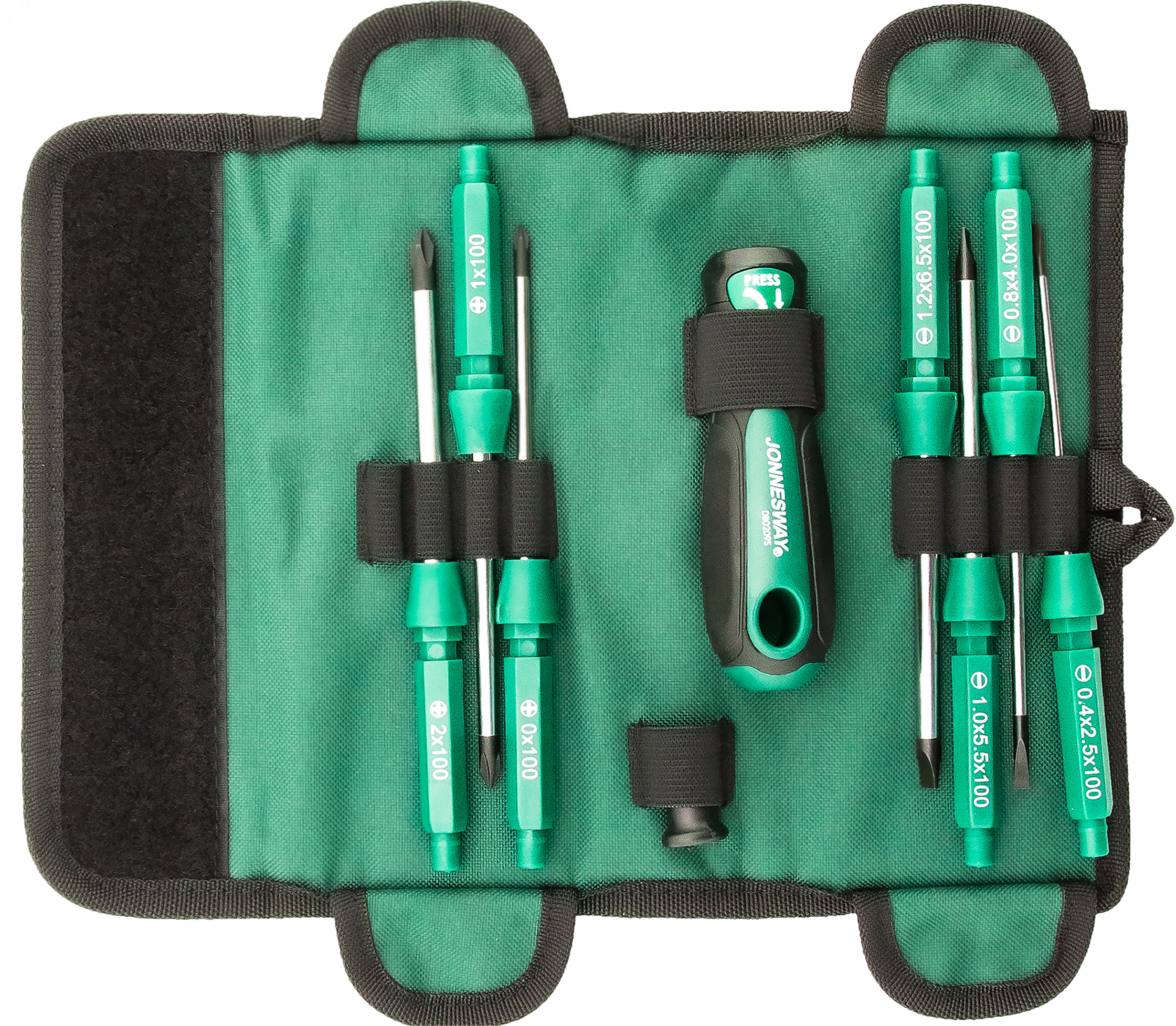 Изображение товара Набор отверток со сменными стержнями 9 шт. из никель-хромомолибденовой стали