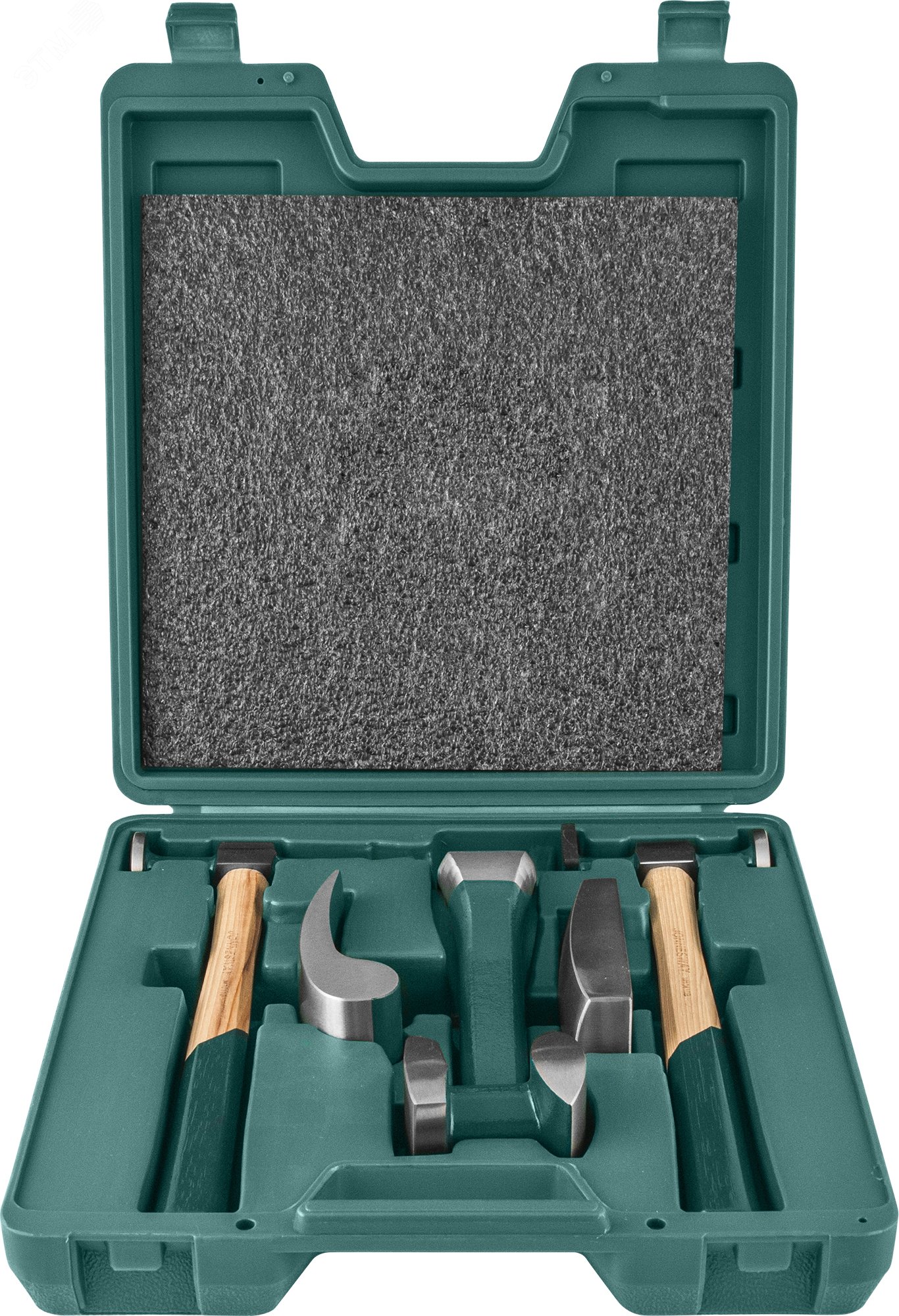 Изображение товара Набор правок и молотков для жестянных работ 6 шт из углеродистой стали