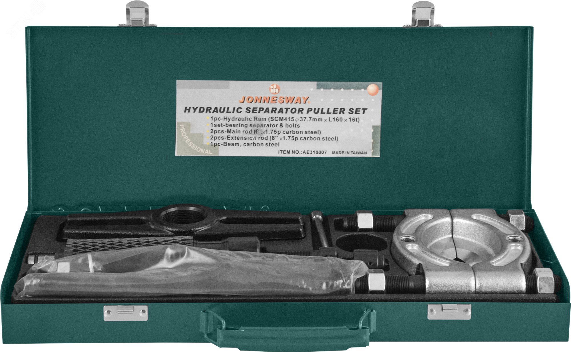 Изображение товара Cъемник с сепаратором и гидравлическим цилиндром в наборе, диапазон захватов 75-105 мм, глубина захвата 375 мм, max усилие 10 т. (шт)