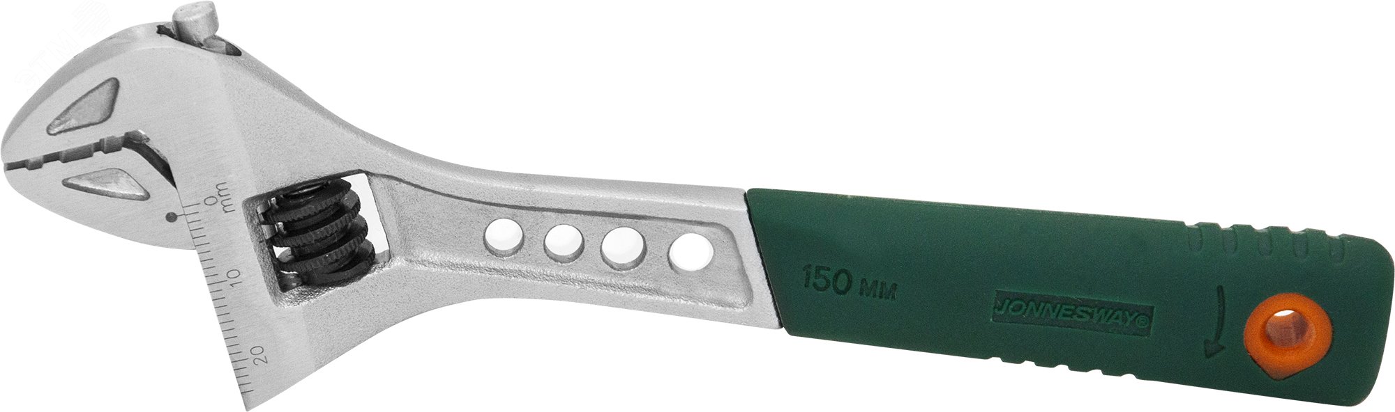 Ключ разводной эргономичный с пластиковой ручкой, 0-19 мм, L-150 мм W27AT6 Jonnesway