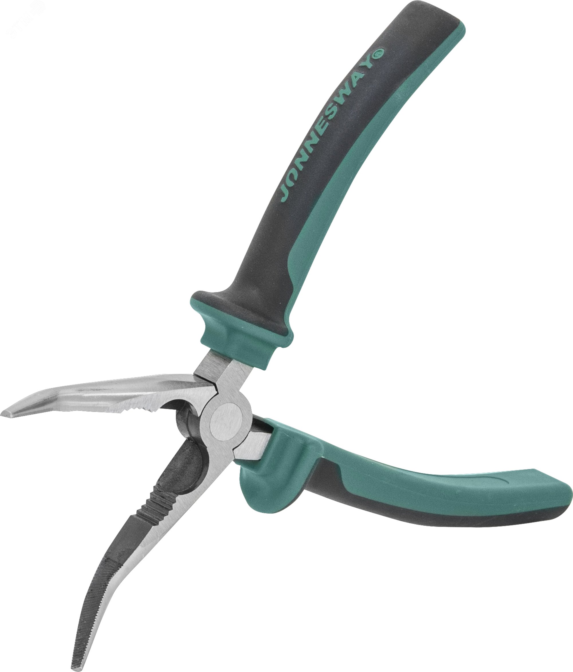 Изображение товара Длинногубцы изогнутые 45 с двухкомпонентными рукоятками, 200 мм (шт)