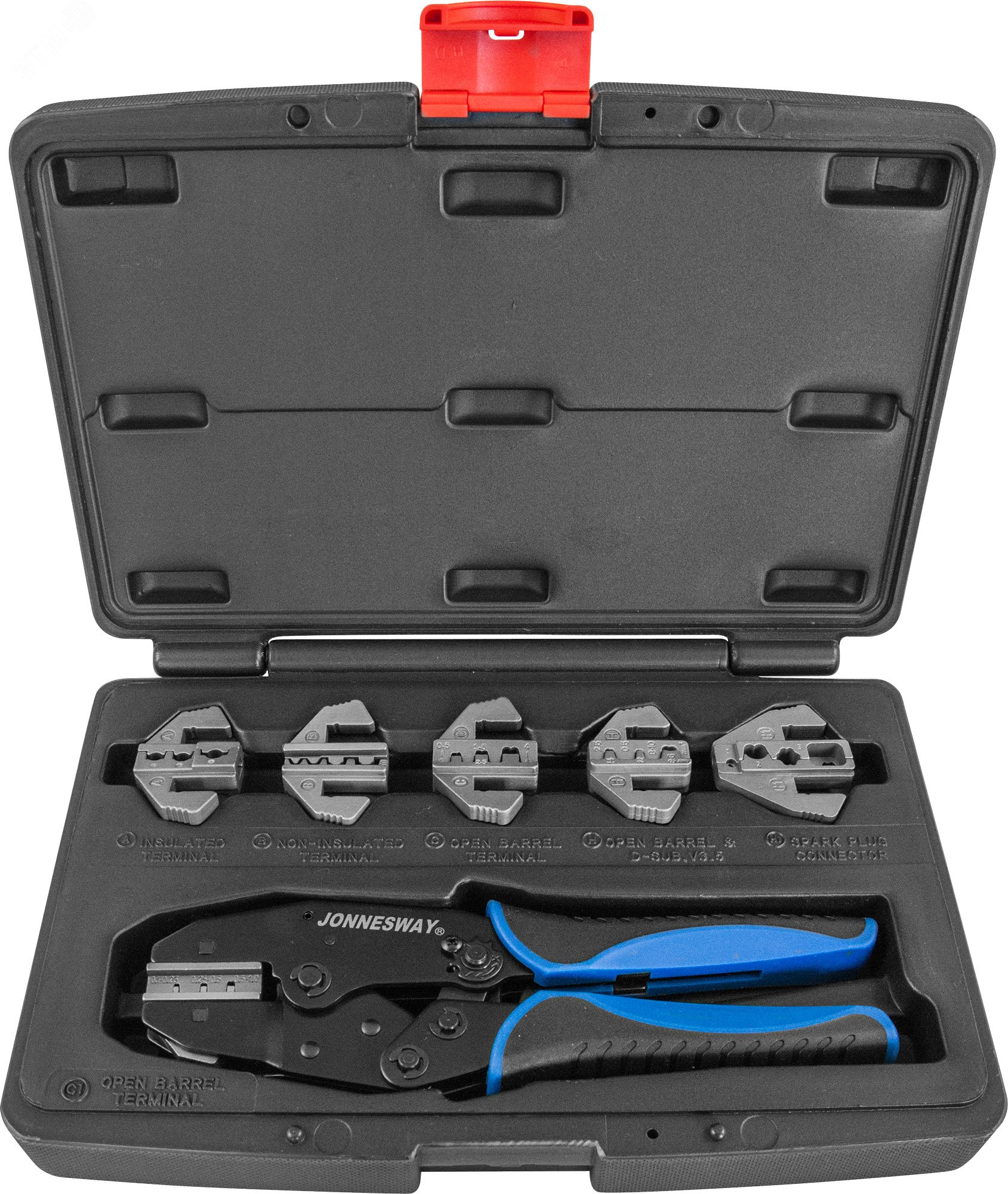 Изображение товара Пресс-клещи обжимные Jonnesway AR030058, набор 7 предметов