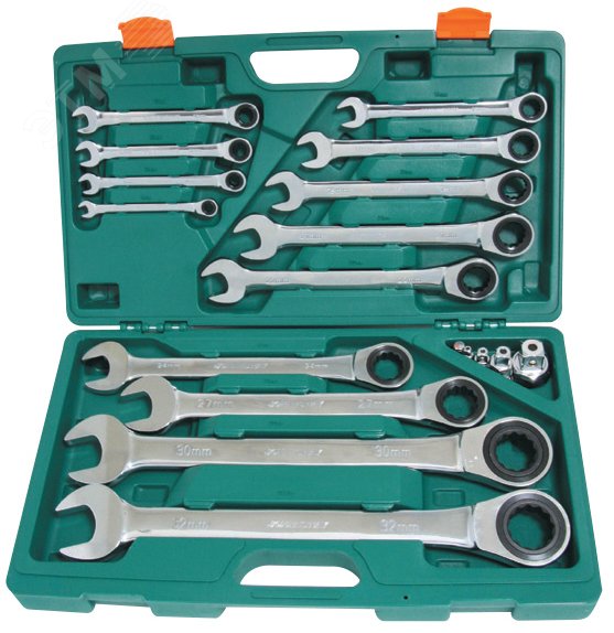 Изображение товара Набор ключей гаечных комбинированных 17 предметов 8-32 мм