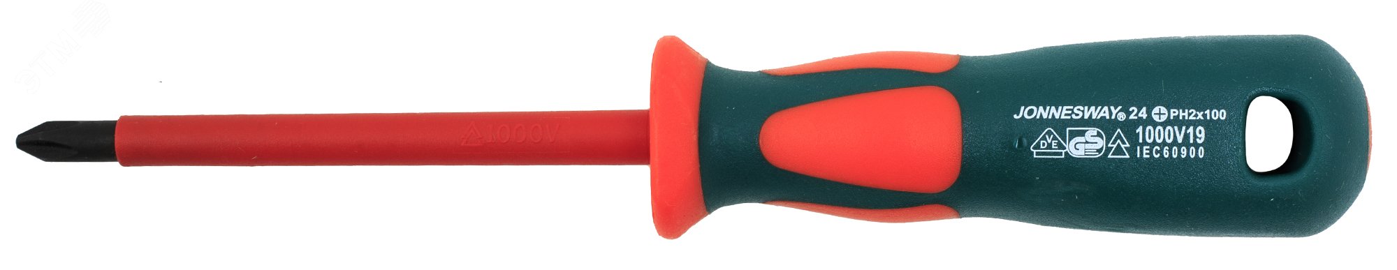 Изображение товара Отвертка стержневая крестовая диэлектрическая PH2х100 мм