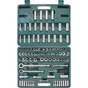 Изображение товара Набор инструмента универсальный 1/4'', 3/8'' и 1/2''DR, 107 предметов (шт)