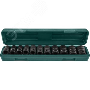 Изображение товара Набор головок ударных 1/2''DR, 10-24 мм, 11 предметов (шт)