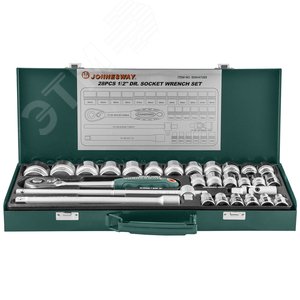 Изображение товара Набор головок торцевых 1/2''DR, 8-34 мм, 28 предметов (шт)