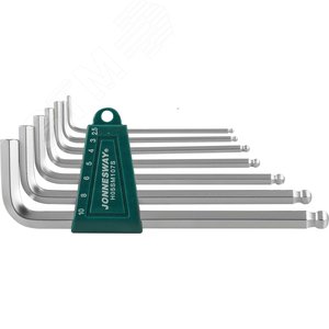 Изображение товара Комплект угловых шестиграников LONG с шаром 2,5-10мм, 7 предметов S2 материал (шт)