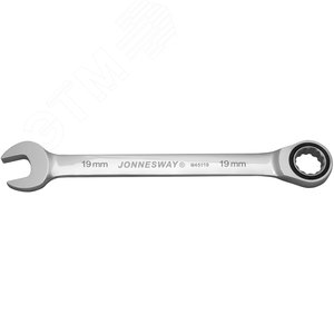 Ключ гаечный комбинированный трещоточный, 19 мм Jonnesway