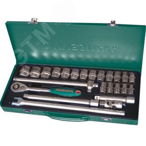 Изображение товара Набор головок торцевых 1/2''DR, 10-32 мм, 24 предмета (шт)