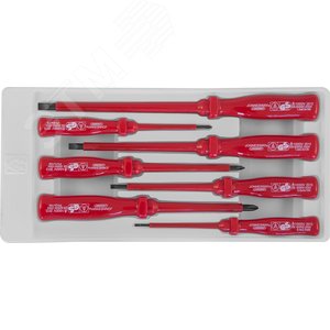 Изображение товара Набор отверток стержневых диэлектрических, 7 предметов (шт)