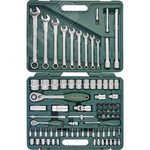 Изображение товара Набор инструмента универсальный 1/4'', 1/2''DR, 82 предмета (шт)