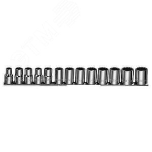 Изображение товара Набор головок торцевых 12-гранных MAXI-DRIVE 1/2''DR на держателе, 10-24 мм, 13 предметов (шт)