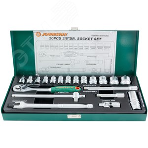 Изображение товара Набор головок торцевых 3/8''DR, 6-23 мм, 20 предметов (шт)