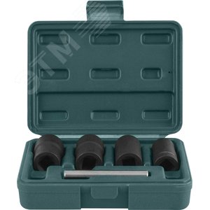 Изображение товара Головки спиральные для демонтажа поврежденного крепежа в наборе, 17, 19, 21, 22 мм, 5 предметов (шт)