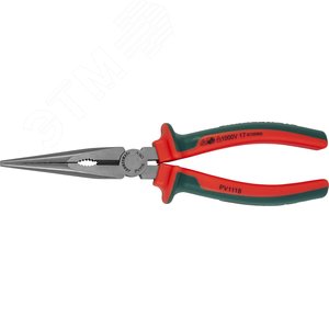 Изображение товара Длинногубцы диэлектрические прямые с двухкомпонентными рукоятками, 200 мм (шт)