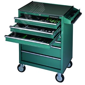 Изображение товара Тележка инструментальная 7-ми полочная с инструментом в ложементах, 146 предметов (шт)