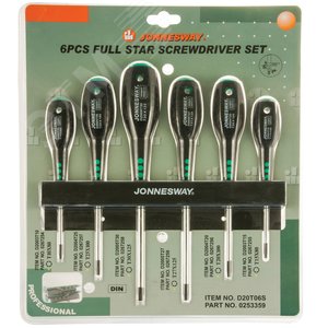 Изображение товара Набор отверток стержневых TORX® FULL STAR, 6 предметов (шт)