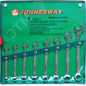 Изображение товара Набор ключей гаечных комбинированных удлиненных в сумке, 10-19 мм, 8 предметов (шт)