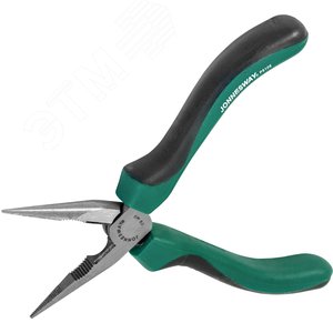 Изображение товара Длинногубцы прямые со скрытой пружиной и двухкомпонентными рукоятками, CrMo, 160 мм (шт)