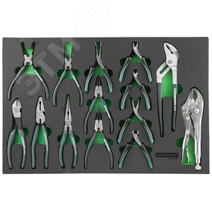 Изображение товара Набор шарнирно-губцевого инструмента в ложементе EVA 560х400 мм, 14 предметов (шт)