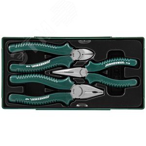 Изображение товара Набор шарнирно-губцевого инструмента в ложементе с пластиковой крышкой, 3 предмета (шт)