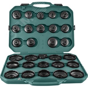 Изображение товара Комплект чашек для съема масляных фильтров 65-120 мм, 30 предметов (шт)