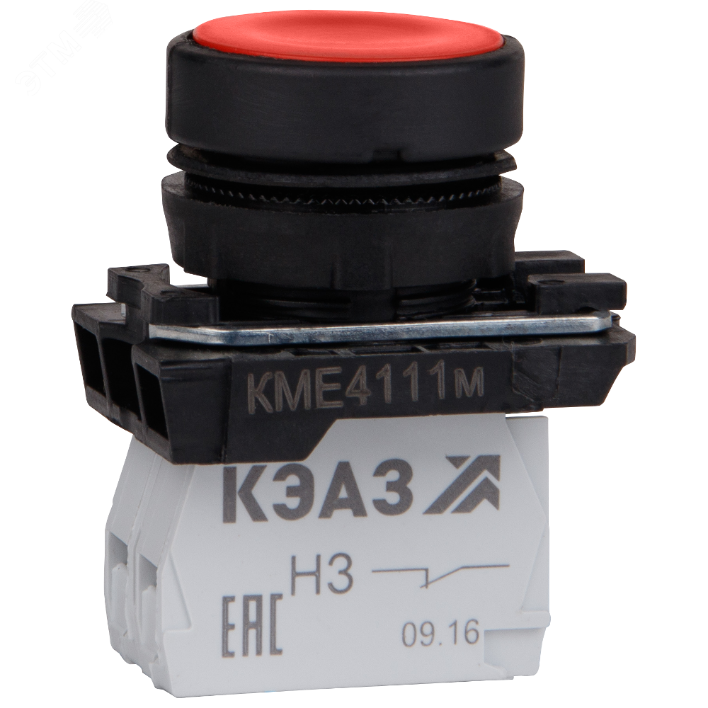 Кнопка КМЕ4111м-красный-1но+1нз-цилиндр-IP40- 248241 КЭАЗ - превью