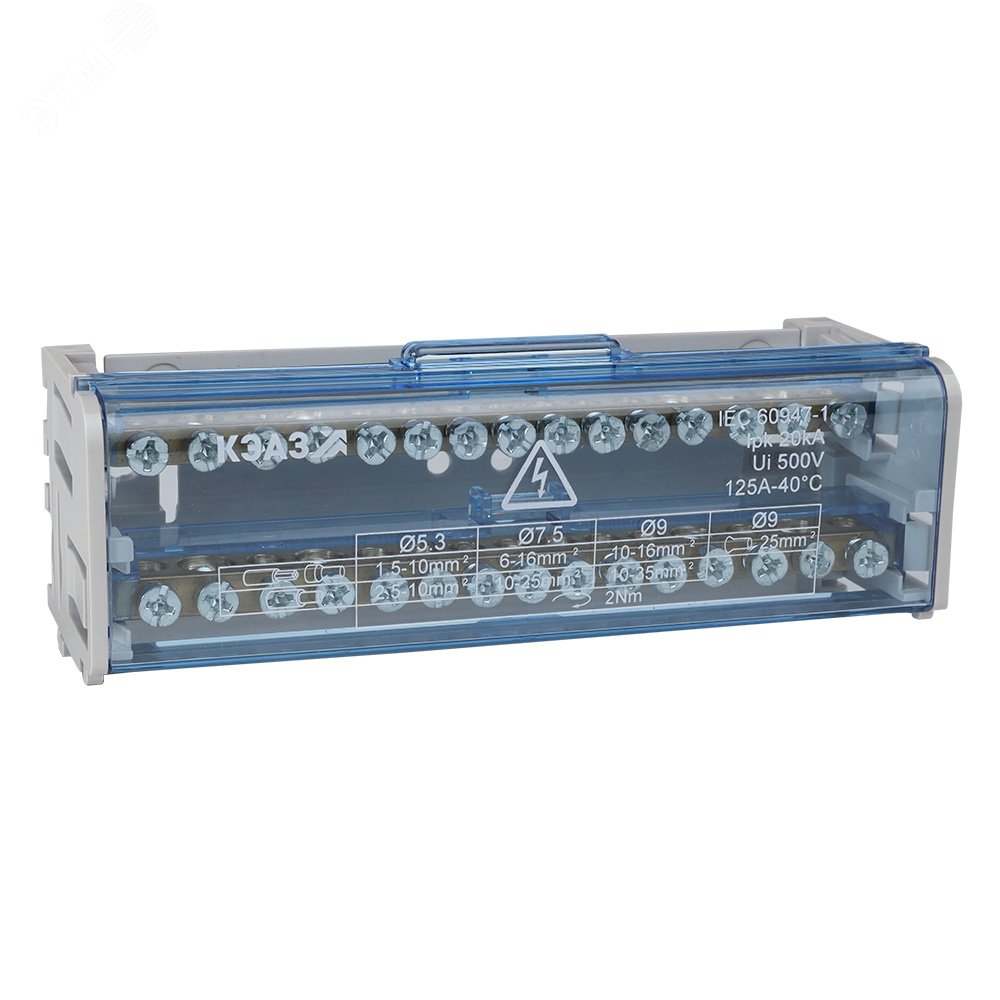 Изображение товара Шина N нулевая на DIN-рейку в корпусе-2х15групп (шт)