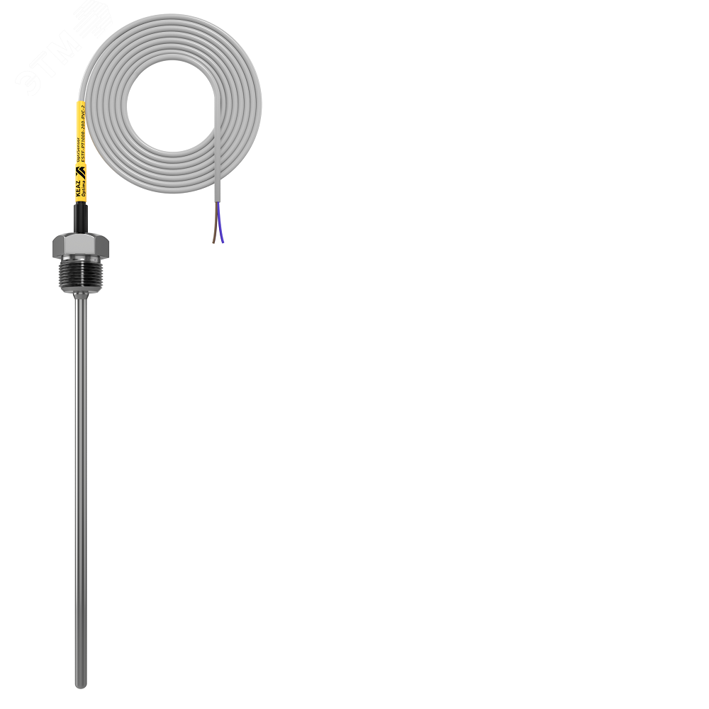 Изображение товара Погружной датчик температуры OptiSensor ESTF-PT1000-200-PVC-2 для промышленности