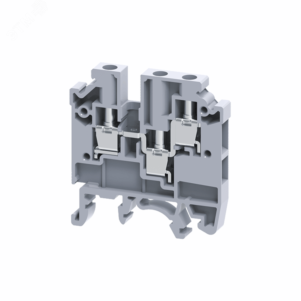 Клеммастремяконт.2,5кв.ммвинтоваяOptiClipСMC-2,5-TRIPLET-(0,2-4)-I-серый