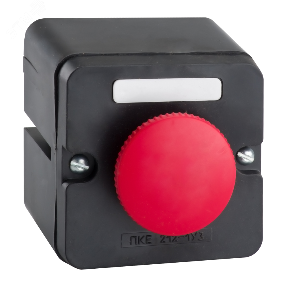 Пост кнопочный ПКЕ 212-1-У3-IP40 (красный гриб)- (2НО) 274308 КЭАЗ
