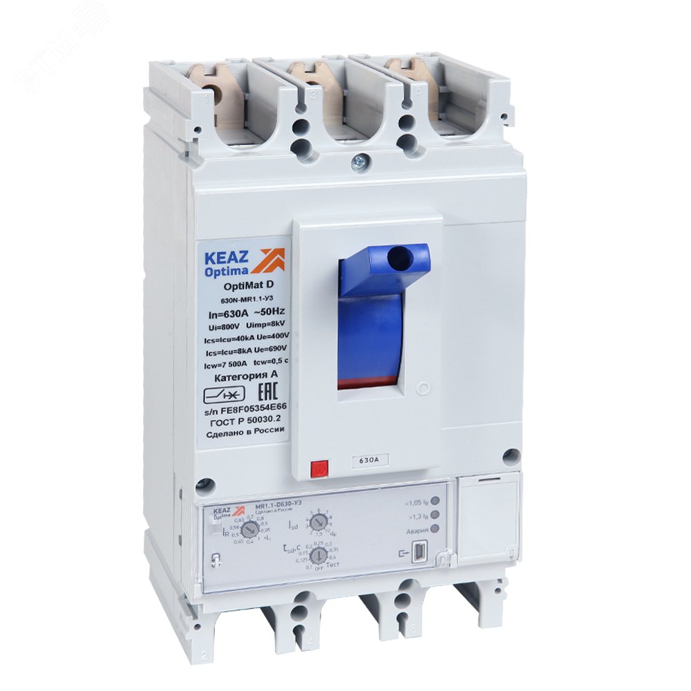 Выключатель автоматический OptiMat D400N-MR1.1-ОМ4-РЕГ артикул 327473 ...