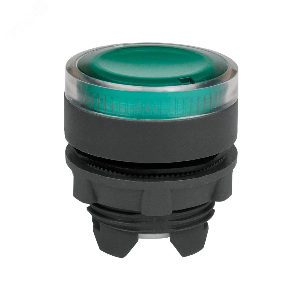 Изображение товара Головка кнопки OptiSignal D22 A5-PL-3 с подсветкой зеленая 22.3 мм