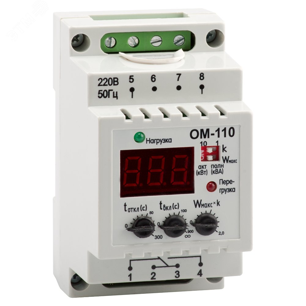 Изображение товара Реле мощности OptiDin ОМ-110-УХЛ4 (шт)